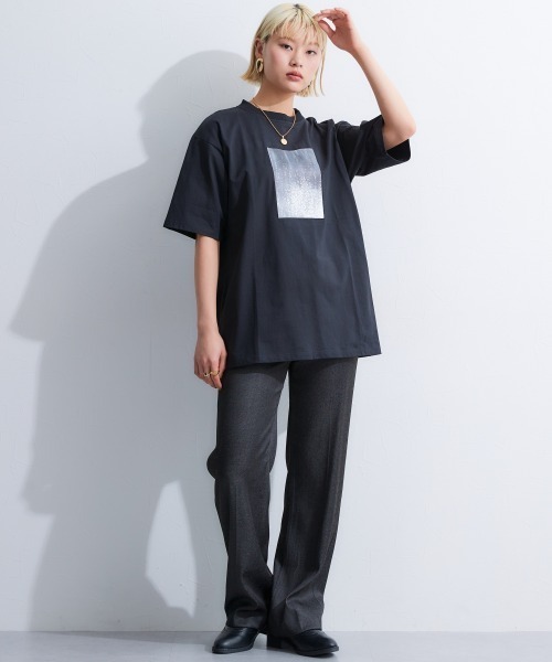 TTOL（トール）の「ルーズシルエットプリントTシャツ（Tシャツ/カットソー・レディース・ホワイト/ブラック・M-L/L-XL）」の15枚目の写真