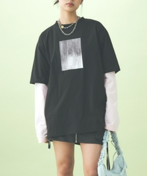 TTOL（トール）の「ルーズシルエットプリントTシャツ（Tシャツ/カットソー・レディース・ホワイト/ブラック・M-L/L-XL）」の18枚目の写真