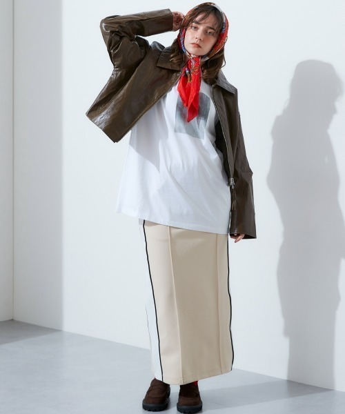 TTOL（トール）の「ルーズシルエットプリントTシャツ（Tシャツ/カットソー・レディース・ホワイト/ブラック・M-L/L-XL）」の20枚目の写真