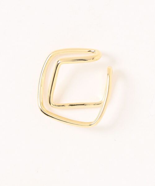ChooMia（チュミア）の「ダブルラインスクエアモチーフイヤーカフ（イヤーカフ・レディース・ゴールド/シルバー・FREE）」の11枚目の写真