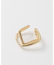 ChooMia | ダブルラインスクエアモチーフイヤーカフ(イヤーカフ)