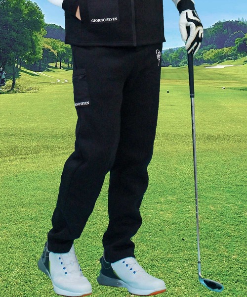セール】ゴルフウェア ゴルフパンツ ニットフリース ボトムス 裏起毛
