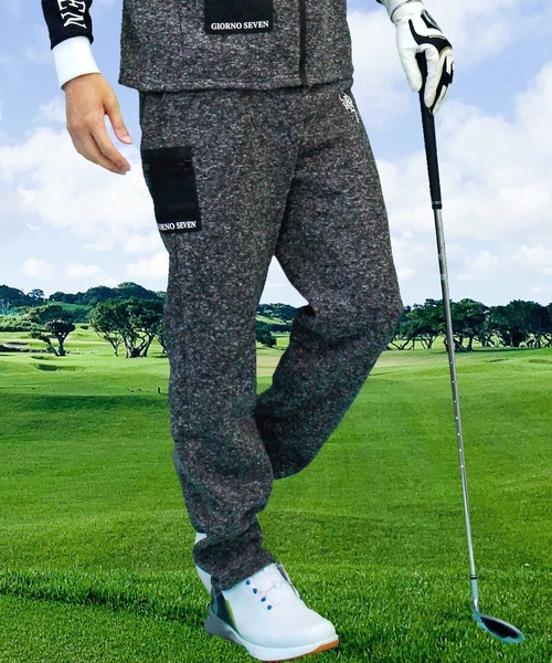 セール】ゴルフウェア ゴルフパンツ ニットフリース ボトムス 裏起毛