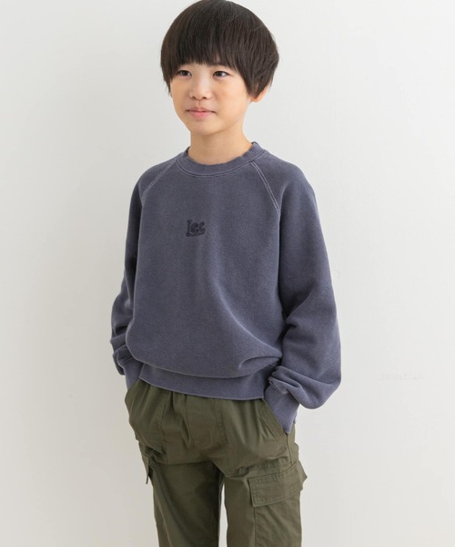 Lee(リー)の「Lee PIGMENT SWEAT(KIDS)(Tシャツ/カットソー・キッズ・ネイビー/チャコールグレー・140/130/120/110)」の2枚目の写真