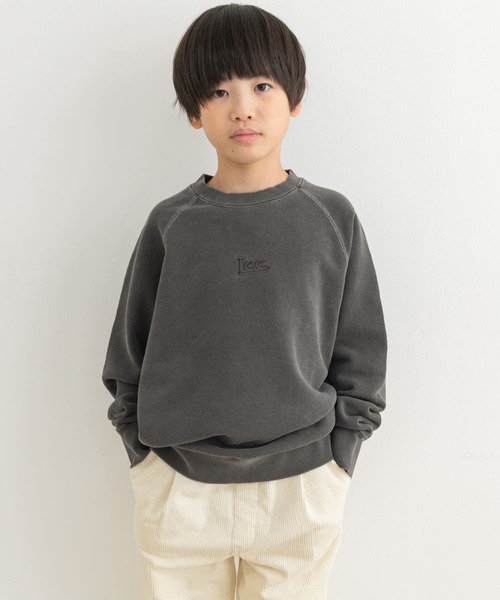 Lee(リー)の「Lee PIGMENT SWEAT(KIDS)(Tシャツ/カットソー・キッズ・ネイビー/チャコールグレー・140/130/120/110)」の1枚目の写真