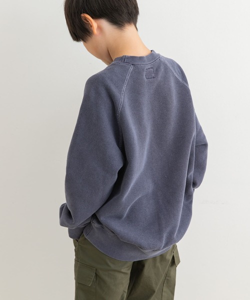 Lee(リー)の「Lee PIGMENT SWEAT(KIDS)(Tシャツ/カットソー・キッズ・ネイビー/チャコールグレー・140/130/120/110)」の4枚目の写真