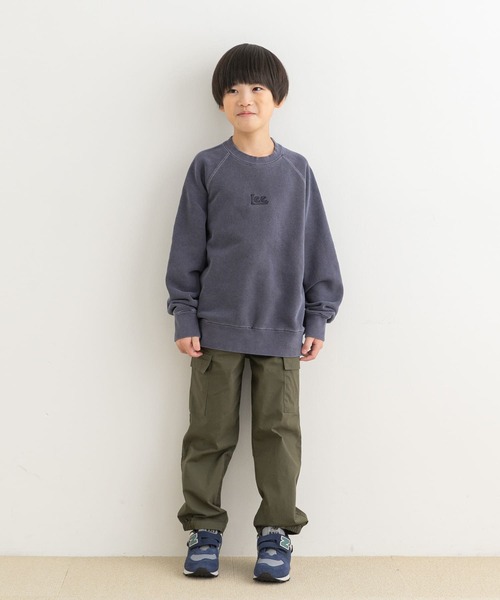 Lee(リー)の「Lee PIGMENT SWEAT(KIDS)(Tシャツ/カットソー・キッズ・ネイビー/チャコールグレー・140/130/120/110)」の5枚目の写真