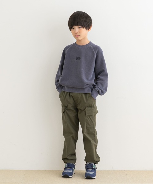 Lee(リー)の「Lee PIGMENT SWEAT(KIDS)(Tシャツ/カットソー・キッズ・ネイビー/チャコールグレー・140/130/120/110)」の6枚目の写真