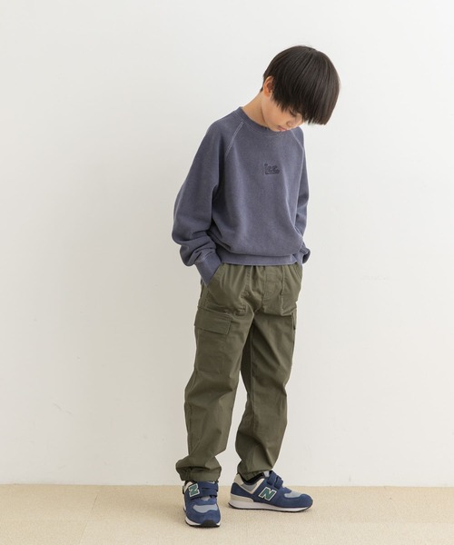 Lee(リー)の「Lee PIGMENT SWEAT(KIDS)(Tシャツ/カットソー・キッズ・ネイビー/チャコールグレー・140/130/120/110)」の7枚目の写真
