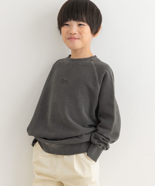 Lee(リー)の「Lee PIGMENT SWEAT(KIDS)(Tシャツ/カットソー・キッズ・ネイビー/チャコールグレー・140/130/120/110)」の8枚目の写真