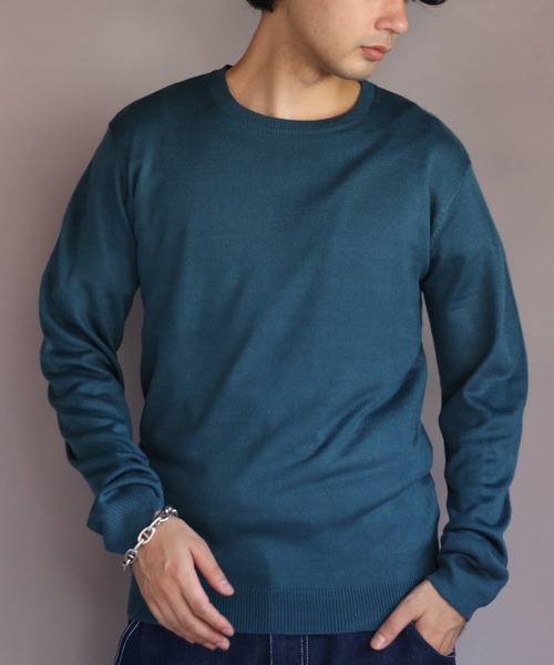 ８(eight)（エイト）の「カシミヤタッチクルーネック（ニット/セーター・メンズ・グレー系その他/杢グレー/ワイン/ネイビー/ブルー系その他/ベージュ/ホワイト/ブラック・X-LARGE/MEDIUM/SMALL/LARGE）」の7枚目の写真