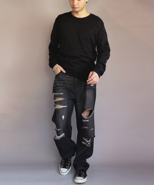 ８(eight)（エイト）の「カシミヤタッチクルーネック（ニット/セーター・メンズ・グレー系その他/杢グレー/ワイン/ネイビー/ブルー系その他/ベージュ/ホワイト/ブラック・X-LARGE/MEDIUM/SMALL/LARGE）」の10枚目の写真