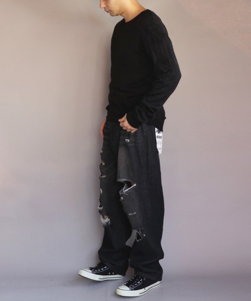 ８(eight)（エイト）の「カシミヤタッチクルーネック（ニット/セーター・メンズ・グレー系その他/杢グレー/ワイン/ネイビー/ブルー系その他/ベージュ/ホワイト/ブラック・X-LARGE/MEDIUM/SMALL/LARGE）」の14枚目の写真