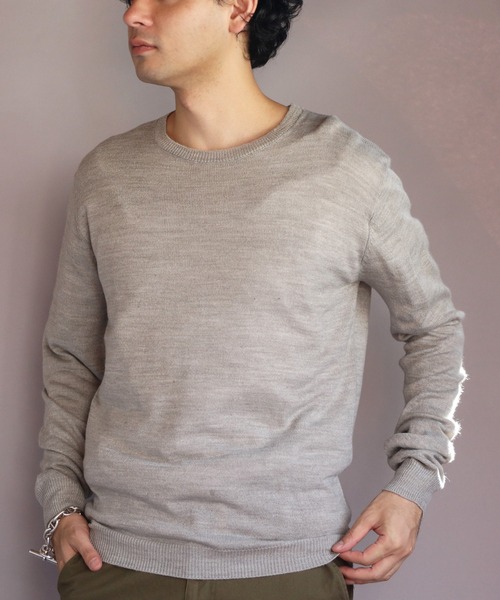 ８(eight)（エイト）の「カシミヤタッチクルーネック（ニット/セーター・メンズ・グレー系その他/杢グレー/ワイン/ネイビー/ブルー系その他/ベージュ/ホワイト/ブラック・X-LARGE/MEDIUM/SMALL/LARGE）」の16枚目の写真