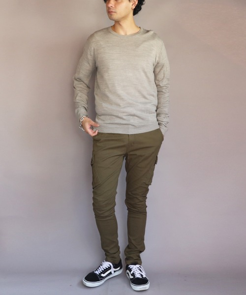 ８(eight)（エイト）の「カシミヤタッチクルーネック（ニット/セーター・メンズ・グレー系その他/杢グレー/ワイン/ネイビー/ブルー系その他/ベージュ/ホワイト/ブラック・X-LARGE/MEDIUM/SMALL/LARGE）」の18枚目の写真