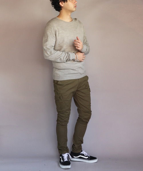 ８(eight)（エイト）の「カシミヤタッチクルーネック（ニット/セーター・メンズ・グレー系その他/杢グレー/ワイン/ネイビー/ブルー系その他/ベージュ/ホワイト/ブラック・X-LARGE/MEDIUM/SMALL/LARGE）」の20枚目の写真