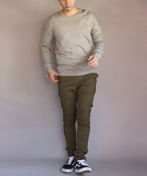 ８(eight)（エイト）の「カシミヤタッチクルーネック（ニット/セーター・メンズ・グレー系その他/杢グレー/ワイン/ネイビー/ブルー系その他/ベージュ/ホワイト/ブラック・X-LARGE/MEDIUM/SMALL/LARGE）」の22枚目の写真