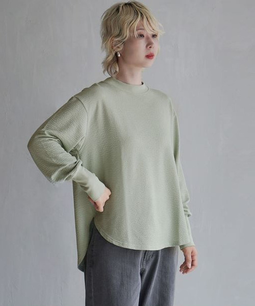 zootie(ズーティー)の「膨れジャガード ふんわりプルオーバー(Tシャツ/カットソー・レディース・アイボリー/ブラック/ミント・フリー)」の11枚目の写真