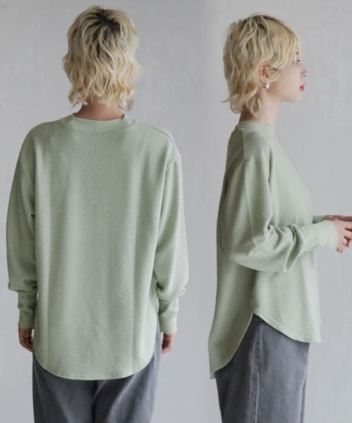zootie(ズーティー)の「膨れジャガード ふんわりプルオーバー(Tシャツ/カットソー・レディース・アイボリー/ブラック/ミント・フリー)」の10枚目の写真