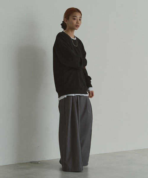 LIENCOEUR（リアンクール）の「ベーシックスウェットPO（スウェット・レディース・ブラック/レッド/ライトグレー・FREE）」の22枚目の写真