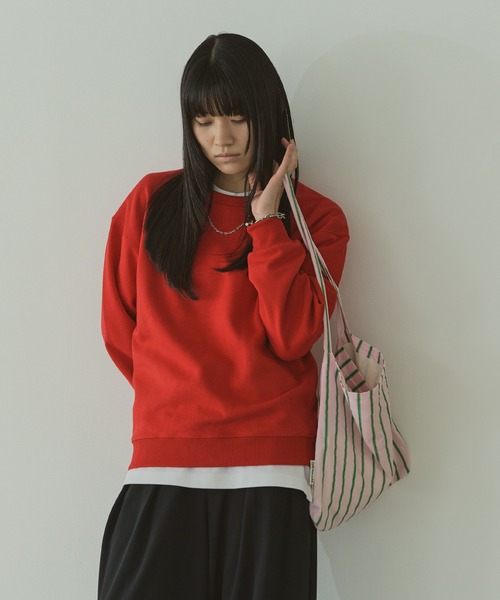 LIENCOEUR（リアンクール）の「ベーシックスウェットPO（スウェット・レディース・ブラック/レッド/ライトグレー・FREE）」の15枚目の写真