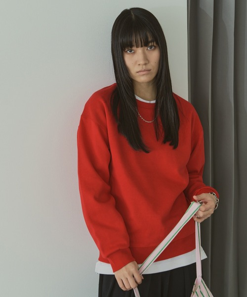 LIENCOEUR（リアンクール）の「ベーシックスウェットPO（スウェット・レディース・ブラック/レッド/ライトグレー・FREE）」の18枚目の写真