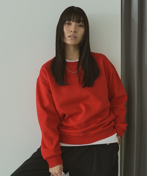 LIENCOEUR（リアンクール）の「ベーシックスウェットPO（スウェット・レディース・ブラック/レッド/ライトグレー・FREE）」の21枚目の写真