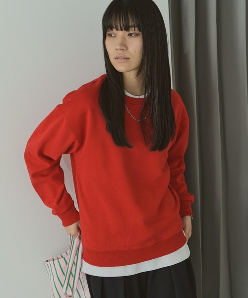 LIENCOEUR（リアンクール）の「ベーシックスウェットPO（スウェット・レディース・ブラック/レッド/ライトグレー・FREE）」の19枚目の写真