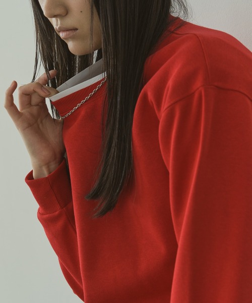 LIENCOEUR（リアンクール）の「ベーシックスウェットPO（スウェット・レディース・ブラック/レッド/ライトグレー・FREE）」の12枚目の写真