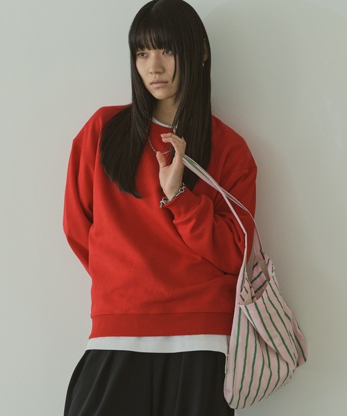 LIENCOEUR（リアンクール）の「ベーシックスウェットPO（スウェット・レディース・ブラック/レッド/ライトグレー・FREE）」の17枚目の写真