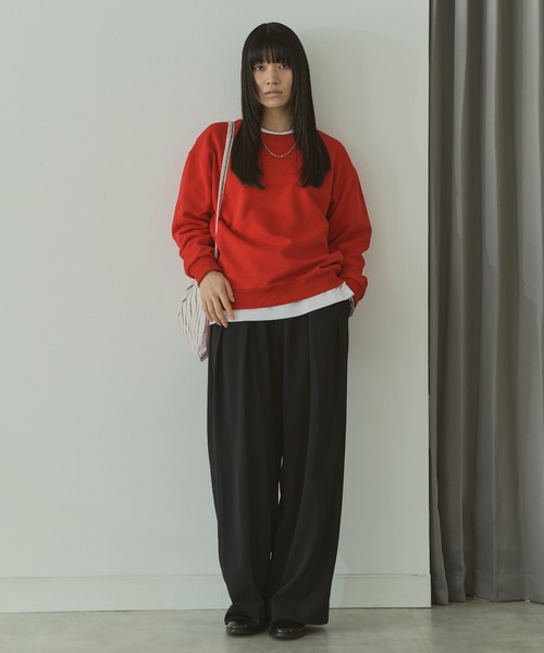 LIENCOEUR（リアンクール）の「ベーシックスウェットPO（スウェット・レディース・ブラック/レッド/ライトグレー・FREE）」の10枚目の写真