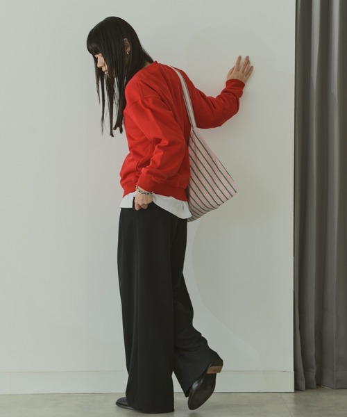 LIENCOEUR（リアンクール）の「ベーシックスウェットPO（スウェット・レディース・ブラック/レッド/ライトグレー・FREE）」の6枚目の写真