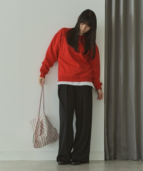 LIENCOEUR（リアンクール）の「ベーシックスウェットPO（スウェット・レディース・ブラック/レッド/ライトグレー・FREE）」の4枚目の写真