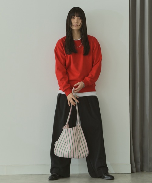 LIENCOEUR（リアンクール）の「ベーシックスウェットPO（スウェット・レディース・ブラック/レッド/ライトグレー・FREE）」の8枚目の写真