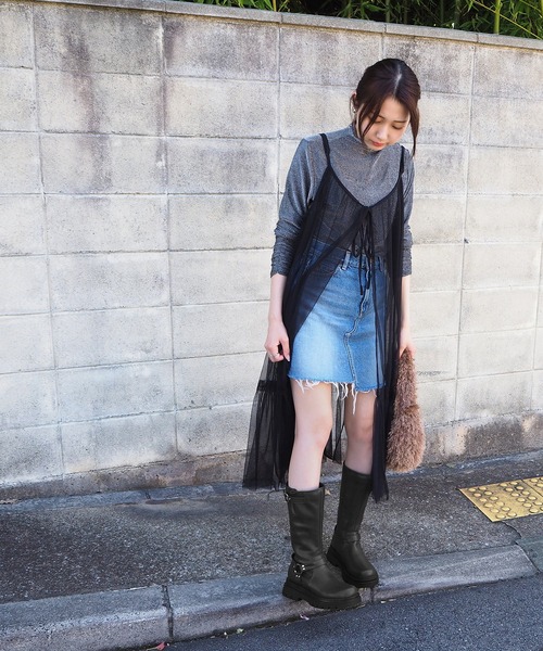 minia(ミニア)の「リングバックルエンジニアミドルブーツ(ブーツ・レディース・ブラック・M/L)」の7枚目の写真