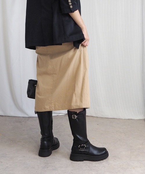 minia(ミニア)の「リングバックルエンジニアミドルブーツ(ブーツ・レディース・ブラック・M/L)」の2枚目の写真
