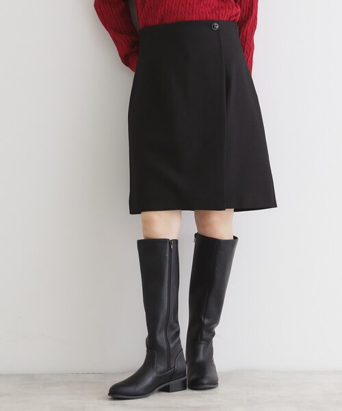 THE SHOP TK (ザ ショップ ティーケー )の「◆【@BAILA掲載】ラップ風ミニスカート(スカート・レディース・ブラック/ブラウン系その他・13/12)」の1枚目の写真