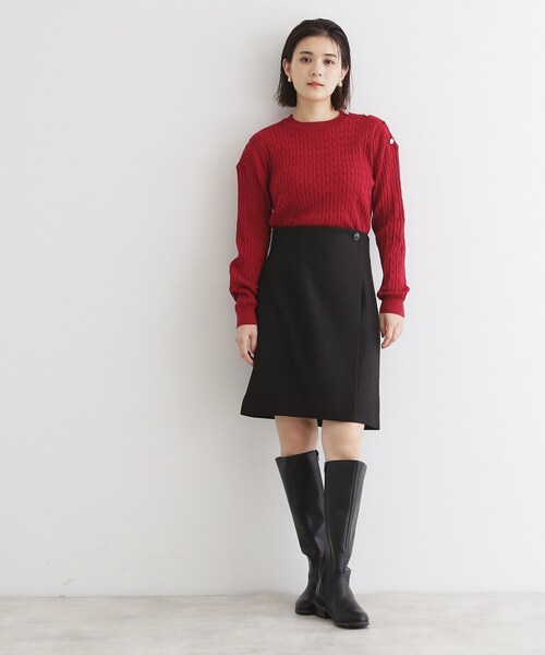 THE SHOP TK (ザ ショップ ティーケー )の「◆【@BAILA掲載】ラップ風ミニスカート(スカート・レディース・ブラック/ブラウン系その他・13/12)」の6枚目の写真