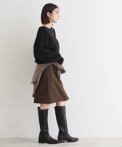 THE SHOP TK (ザ ショップ ティーケー )の「◆【@BAILA掲載】ラップ風ミニスカート(スカート・レディース・ブラック/ブラウン系その他・13/12)」の10枚目の写真