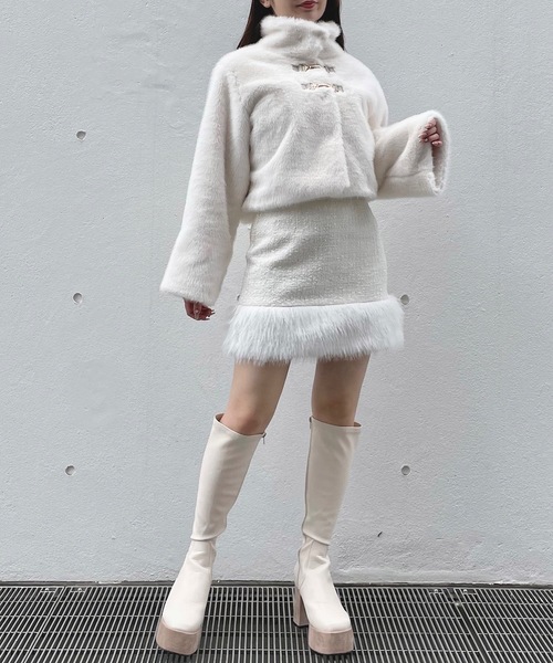 NOMAE（ノーマエ）の「ビットファージャケット（その他アウター・レディース・ベージュ/アイボリー/ダークグレー/ブラック・FREE）」の8枚目の写真