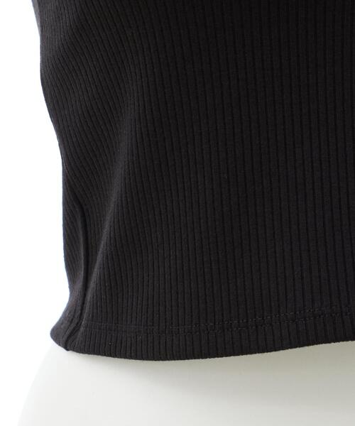 INGNI（イング）の「肩リボンリブキャミ（キャミソール・レディース・オフホワイト/ブラック・M）」の15枚目の写真