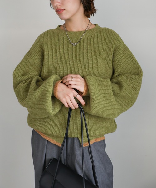 【値下げ！】ドゥーズィーエムクラス　CINOH 極美品　セーター　人気　カーキ 値下げ！】ドゥーズィーエムクラス CINOH 極美品 セーター 人気 カーキ