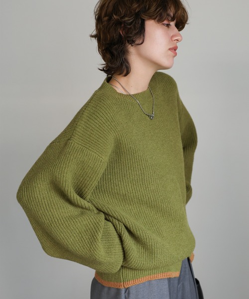 【値下げ！】ドゥーズィーエムクラス　CINOH 極美品　セーター　人気　カーキ 値下げ！】ドゥーズィーエムクラス CINOH 極美品 セーター 人気 カーキ