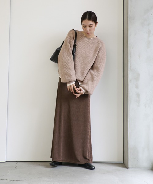 セール】フロントスリット配色ニット（ニット/セーター）｜select MOCA