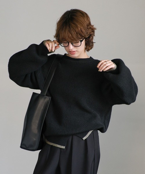 セール】フロントスリット配色ニット（ニット/セーター）｜select MOCA