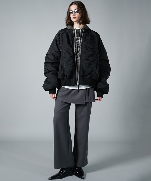 PRANK PROJECT（プランクプロジェクト）の「フォルムスリーブMA-1 / Form Sleeve MA-1（MA-1・レディース・ブラック・FREE）」の3枚目の写真