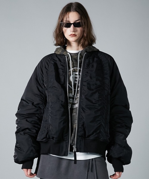 PRANK PROJECT（プランクプロジェクト）の「フォルムスリーブMA-1 / Form Sleeve MA-1（MA-1・レディース・ブラック・FREE）」の5枚目の写真