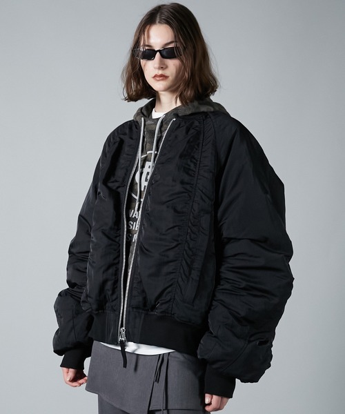 PRANK PROJECT（プランクプロジェクト）の「フォルムスリーブMA-1 / Form Sleeve MA-1（MA-1・レディース・ブラック・FREE）」の6枚目の写真