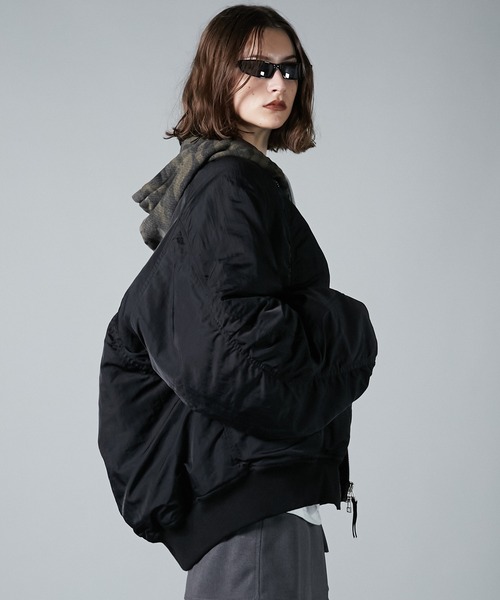 PRANK PROJECT（プランクプロジェクト）の「フォルムスリーブMA-1 / Form Sleeve MA-1（MA-1・レディース・ブラック・FREE）」の8枚目の写真