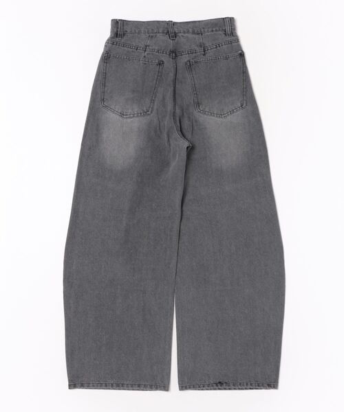 LAUTRE COTE(ロウトレコウト)の「デニムタックワイドカーブパンツ(デニムパンツ・レディース・スミクロ・SMALL/MEDIUM)」の3枚目の写真